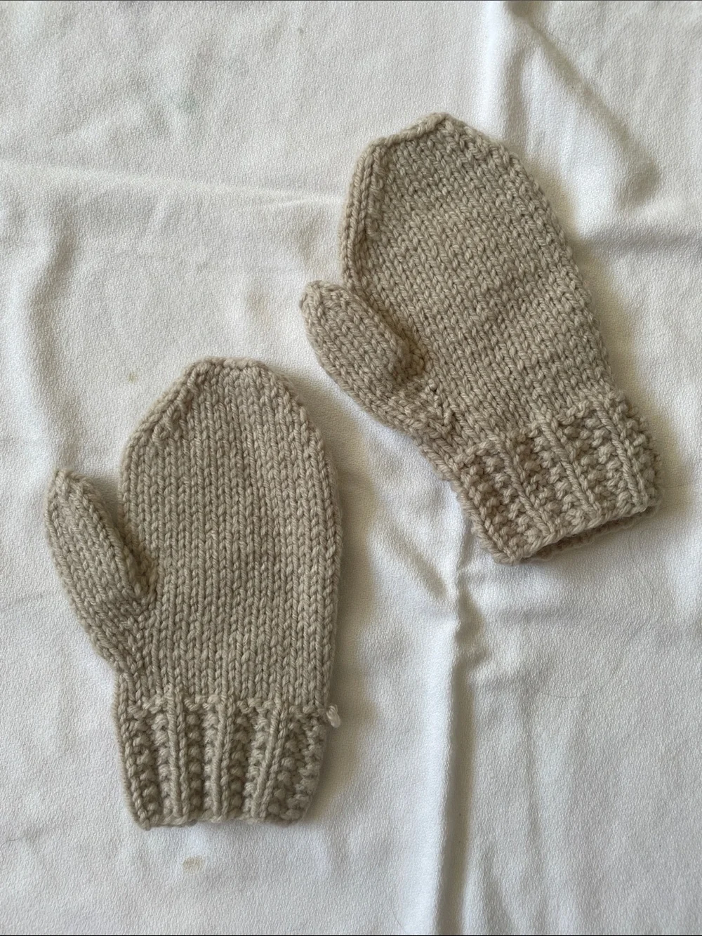 HANDMADE WOOL Hand Knit Mittens Gloves Merino Winter